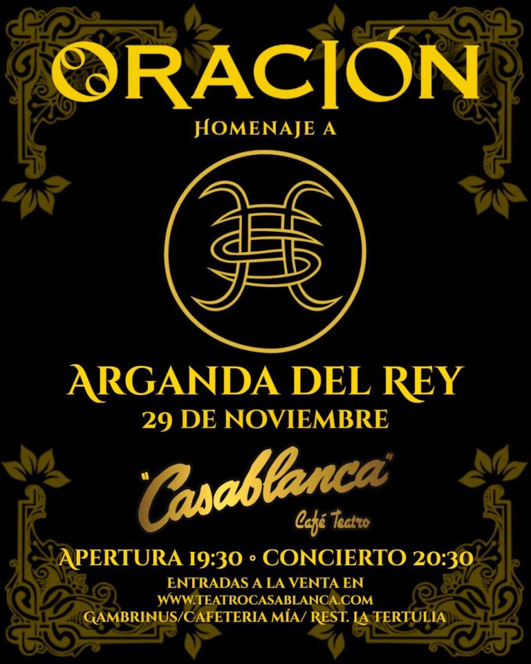 Cartel oración 29 de noviembre de 2025 en casablanca