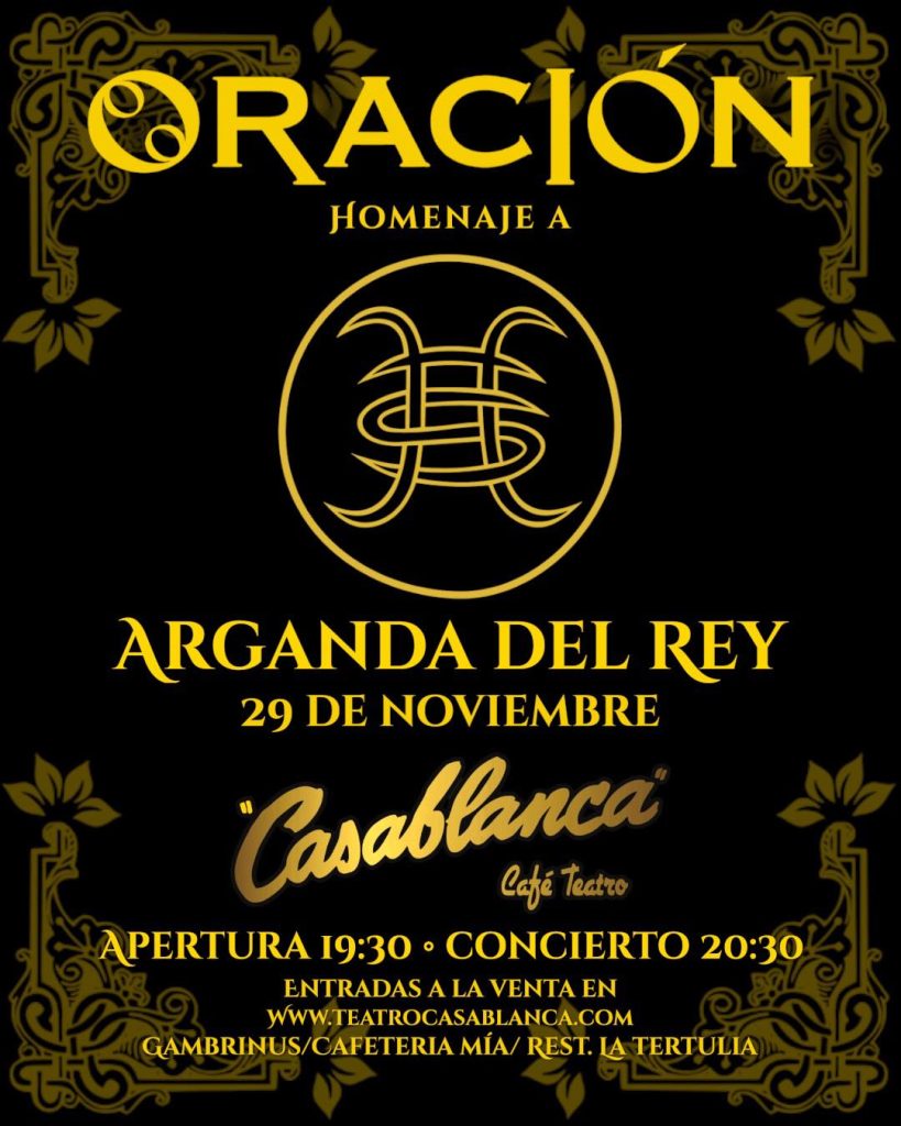 Cartel oración 29 de noviembre de 2025 en casablanca