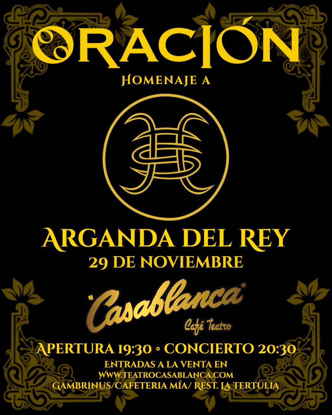 Cartel oraci&oacute;n 29 de noviembre de 2025 en casablanca
