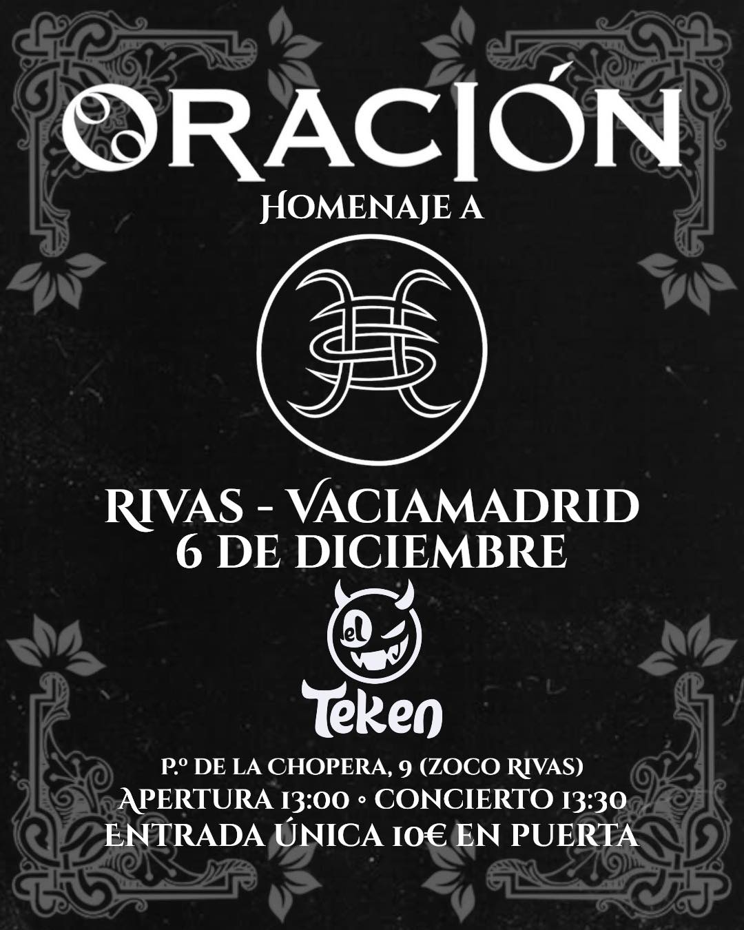 Cartel concierto rivas vaciamadrid 6 de diciembre de 2025